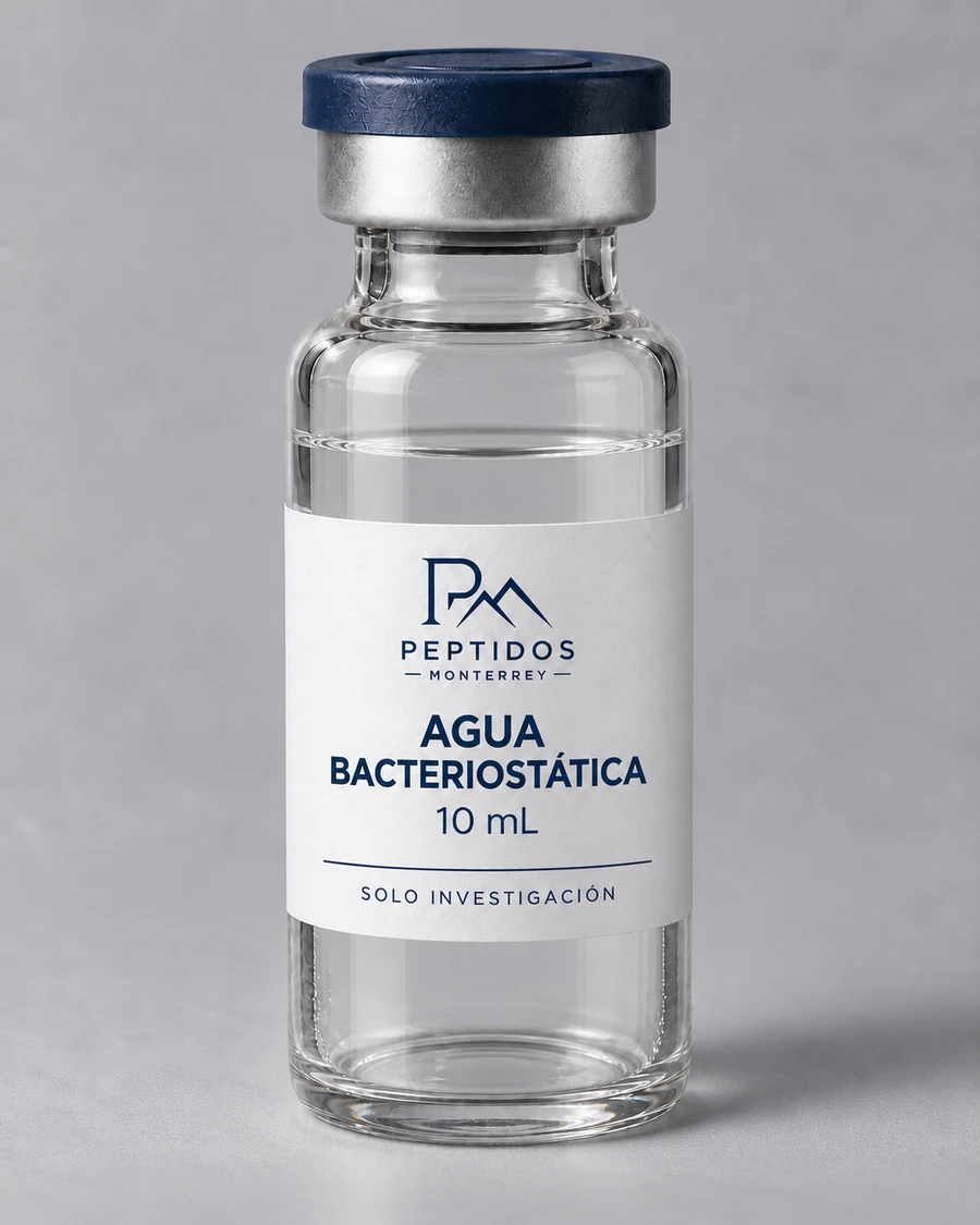 Frasco de agua bacteriostática 10 mL de Péptidos Monterrey