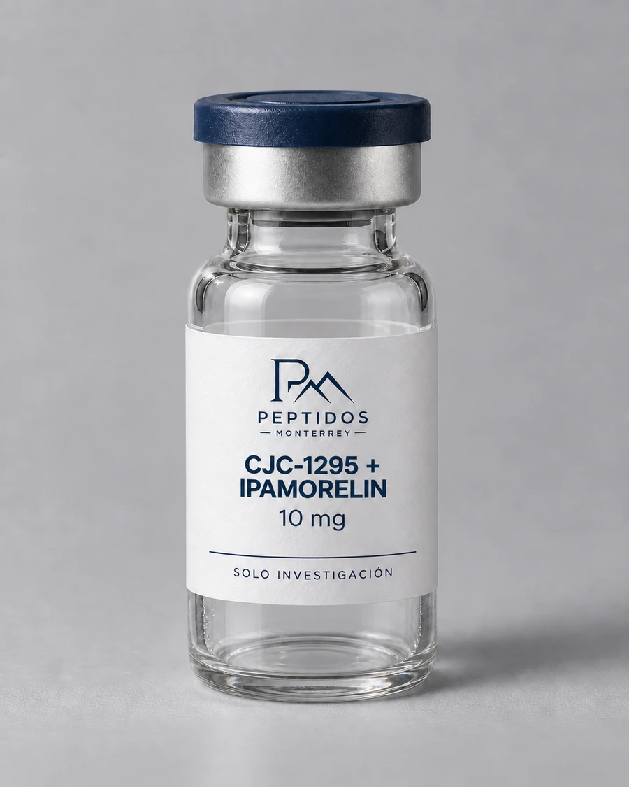 Frasco de CJC-1295 + ipamorelin 10 mg de Péptidos Monterrey