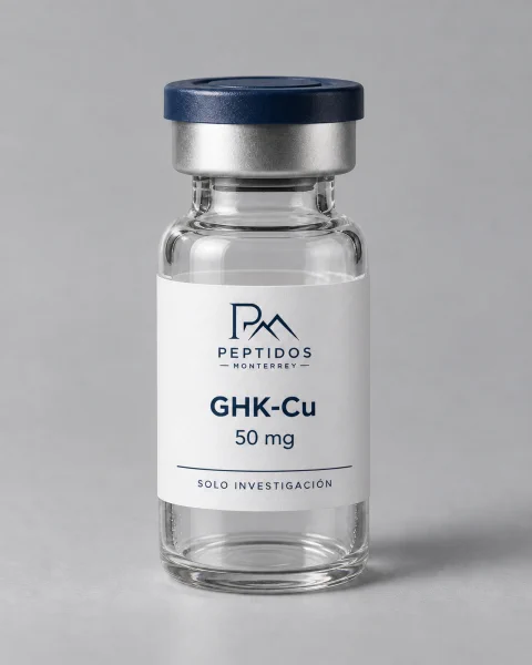Frasco etiquetado de GHK-Cu