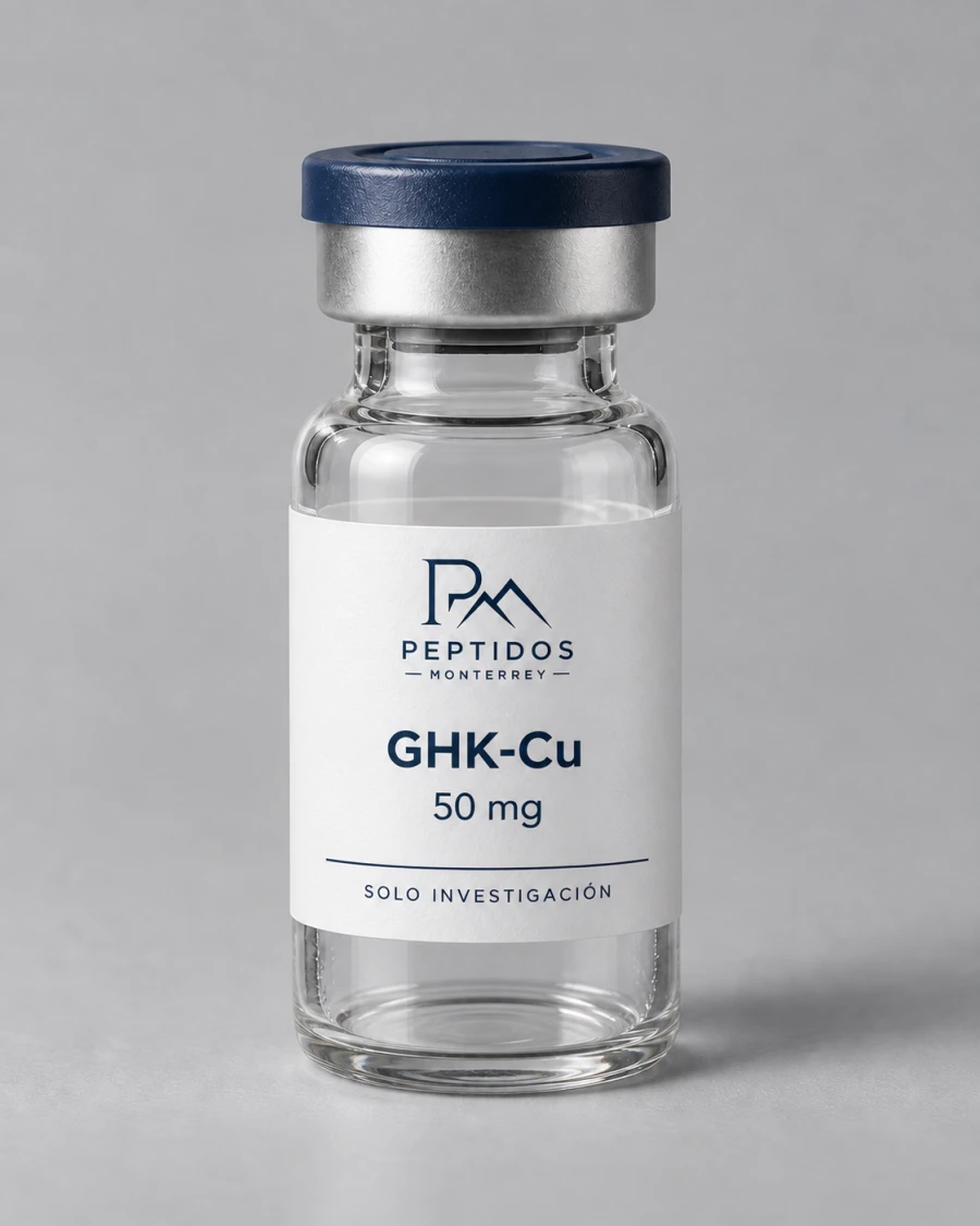 Frasco de GHK-Cu 50 mg de Péptidos Monterrey