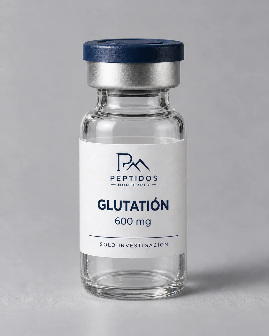 Frasco de Glutatión 600 mg de Péptidos Monterrey
