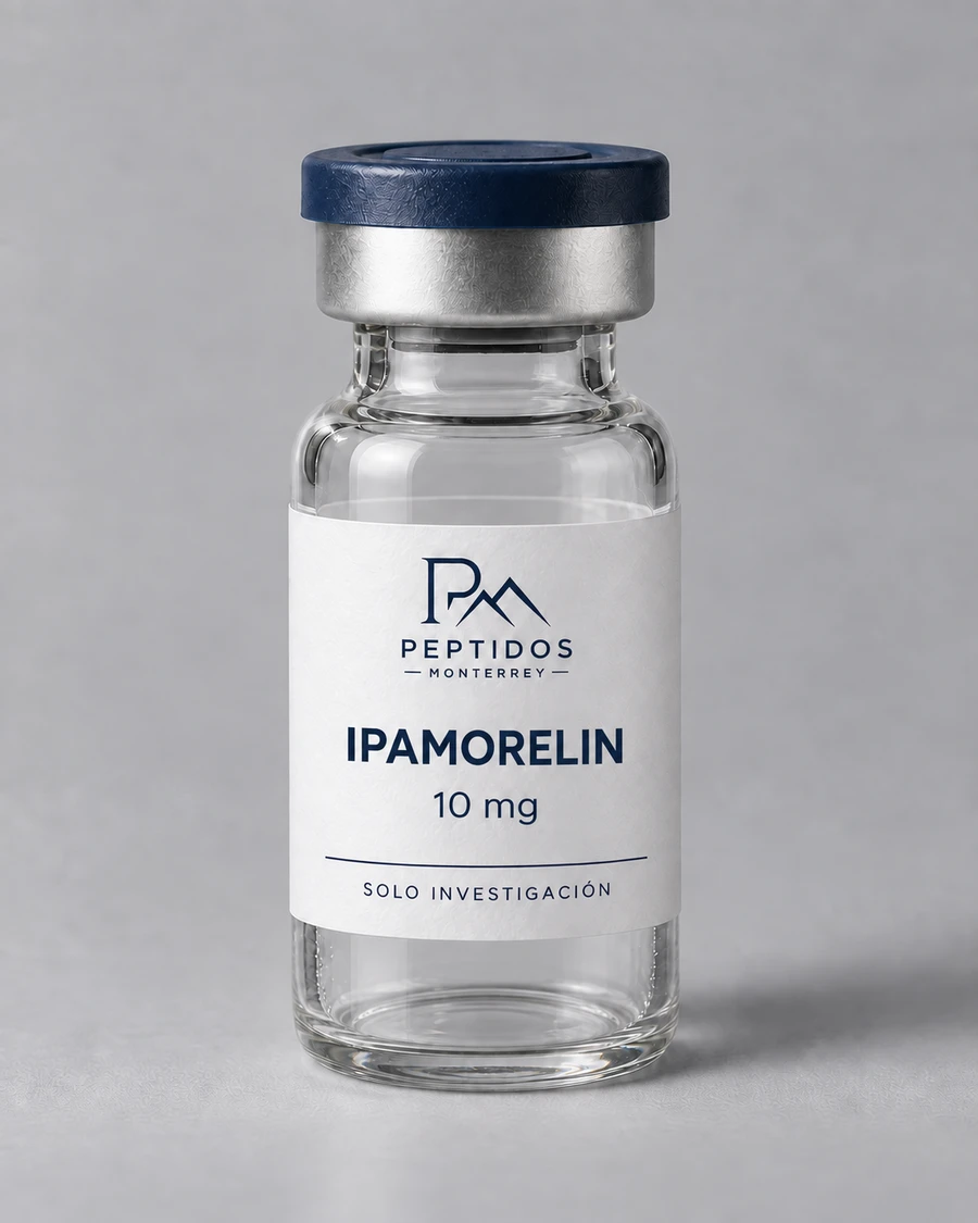Frasco de Ipamorelin 10 mg de Péptidos Monterrey