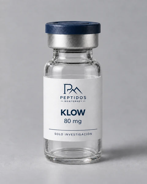 Frasco etiquetado de KLOW