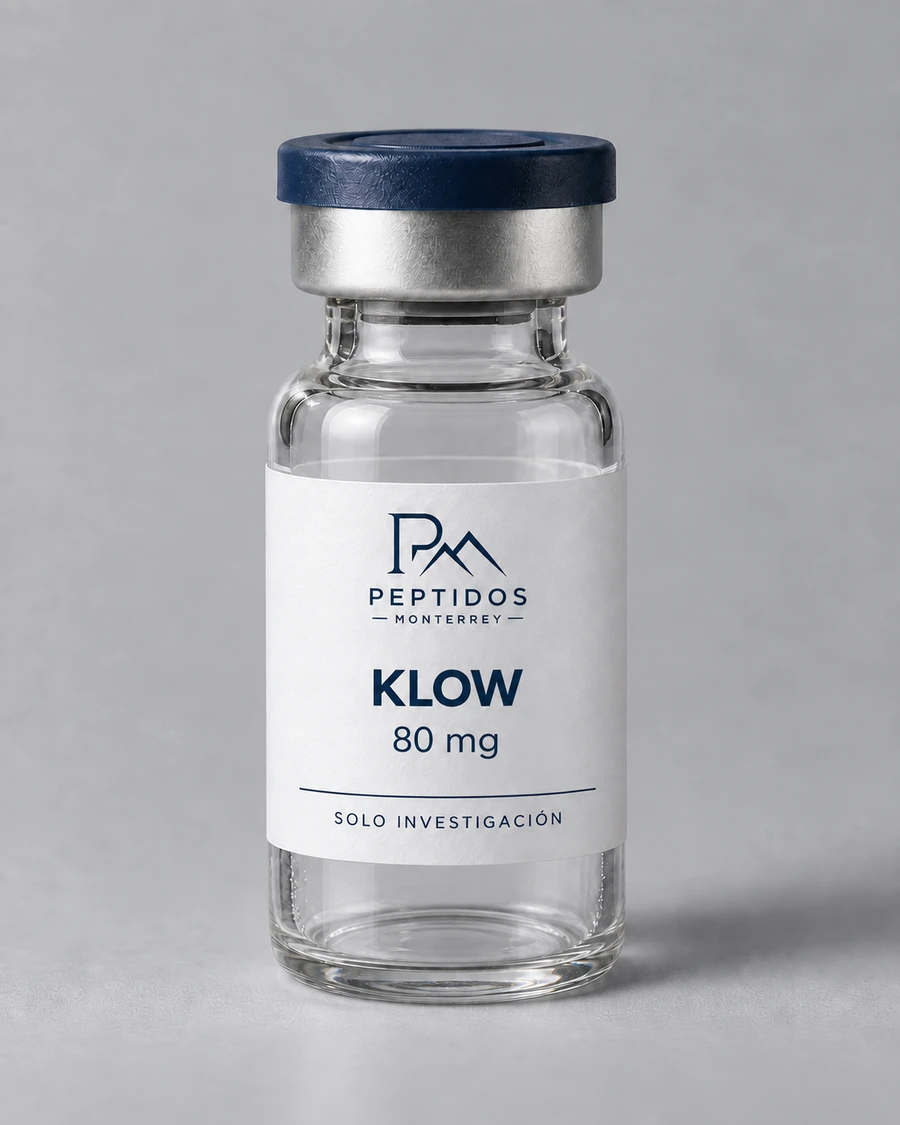 Frasco de KLOW 80 mg de Péptidos Monterrey