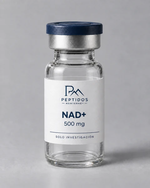 Frasco etiquetado de NAD+