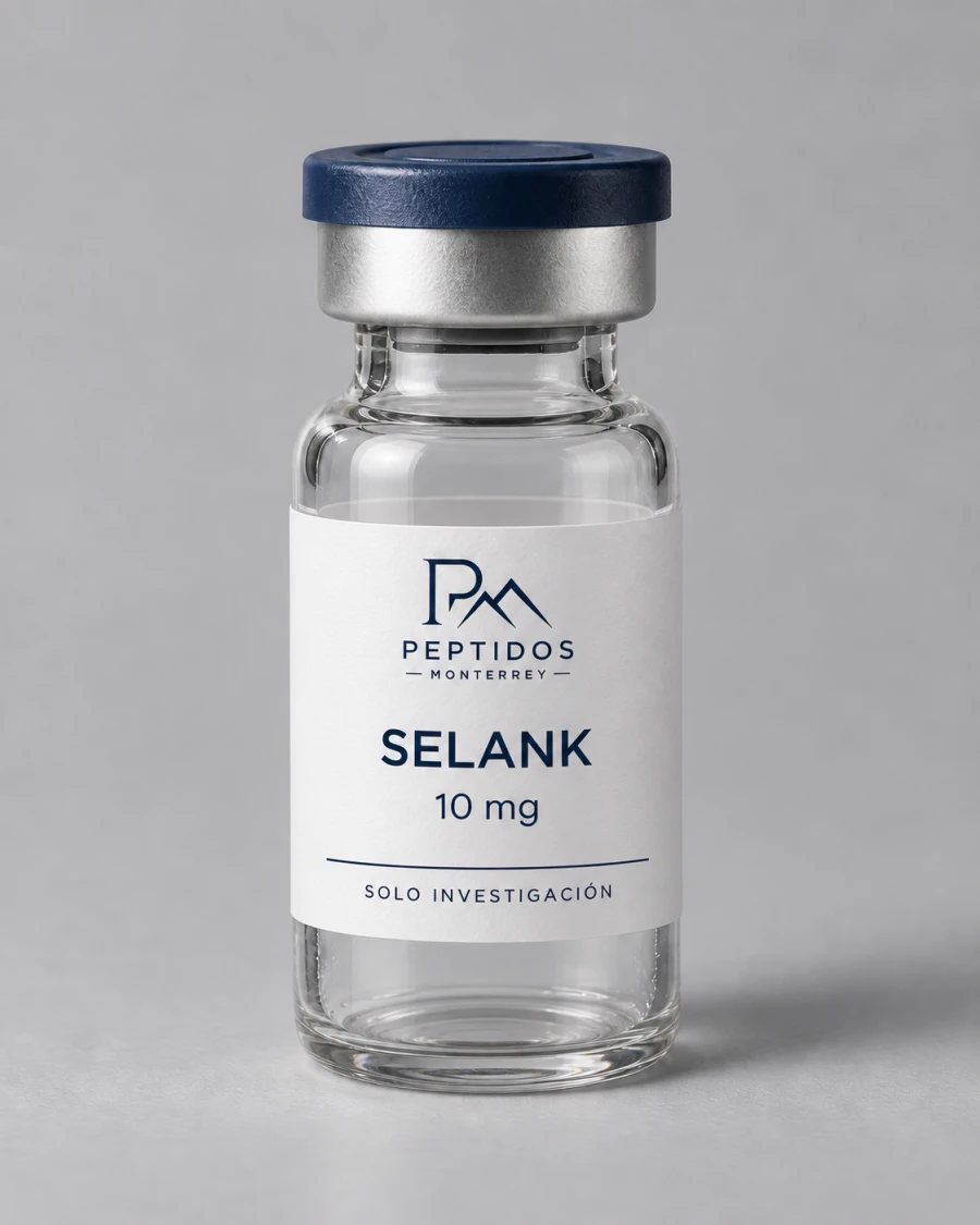 Frasco de Selank 10 mg de Péptidos Monterrey