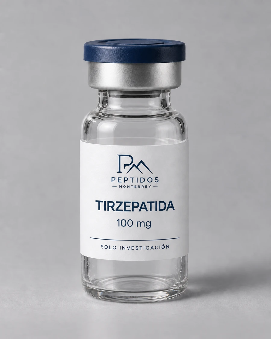 Frasco de Tirzepatida 100 mg de Péptidos Monterrey