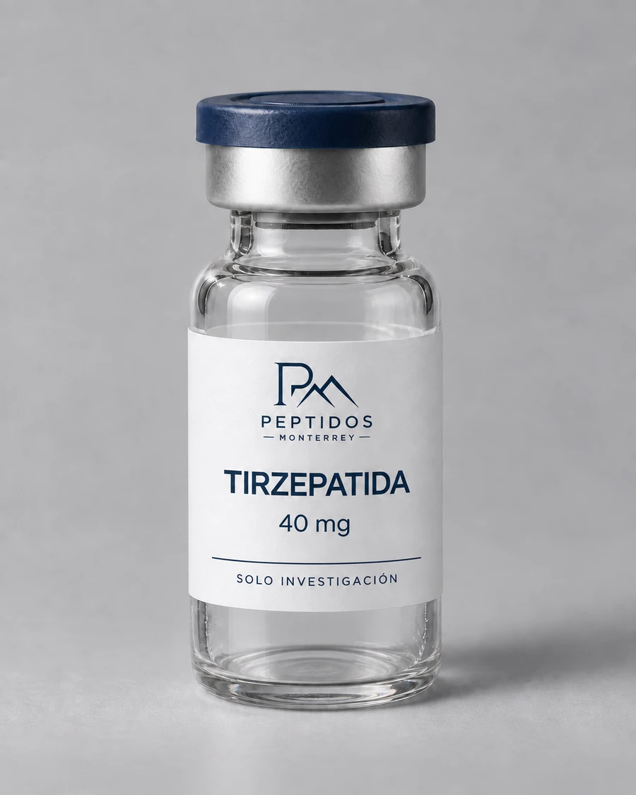 Frasco de Tirzepatida 40 mg de Péptidos Monterrey